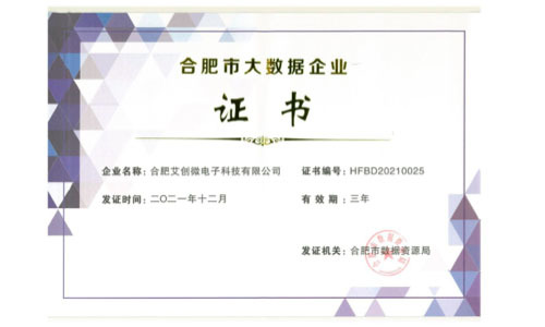 艾創微(wēi)榮獲大(dà)數(shù)據企業(yè)認定